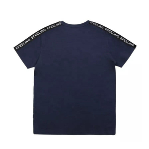 T-shirt en coton uni pour homme, coupe confortable, vêtement basique décontracté, fabricant OEM ODM - Product Image 2