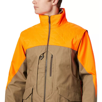 Veste de chasse en montagne personnalisée pour hommes en tissu imperméable durable de grande taille avec fermeture à glissière coupe-vent imprimé pour l'hiver et l'extérieur