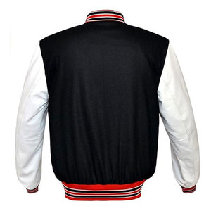 แจ็กเก็ตเลตเตอร์แมนสำหรับผู้ชายขนาดผู้ใหญ่แจ็กเก็ตเลตเตอร์แมนแขนหนัง - Product Image 4