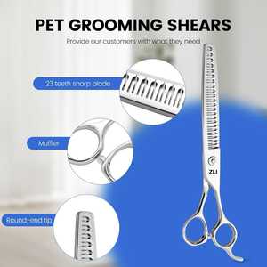 Ciseaux amincissants professionnels de toilettage pour chiens de 7 \ "avec 23 dents 80%-85% Taux d'amincissement Ciseaux de manucure sans ligne de mélange - Product Image 2