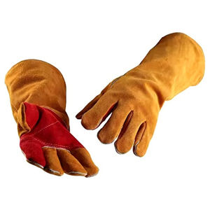 Fireproof Aluminized Split Leather Welding <b>Gloves</b> - High Heat-Resistant Premium Cowhide for Protective <b>Work</b> - OEM/ODM Available - Product Image 2