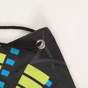 Sac à dos à cordon en nylon pliable avec impression personnalisée en sublimation, couleurs et logo personnalisés, design tendance, haute qualité - Product Image 6