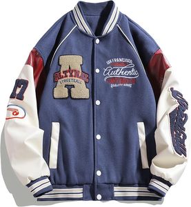 2025 New OEM 100% Polyester High Quality Varsity <b>Baseball</b> <b>Jackets</b> <b>Men</b> Front Waterproof Breathable Whole Sale Plain Bomber High - Product Image 1
