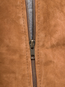 Chaqueta Bomber de Gamuza para Hombre, Informal, Suave, de Primera Calidad, con Cierre y Puños Acanalados, Fabricante y Proveedor OEM ODM - Product Image 5