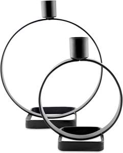 Good Design Centerpieces Minimalist Fancy <b>Tapered</b> Candlestick Metal Brass Gold Silver <b>Candle</b> Holder for Christmas - Product Image 3