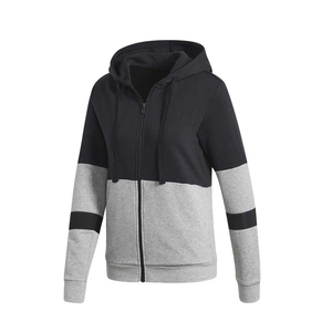 Ensemble de survêtement à capuche pour homme, noir et gris, effet délavé, avec blocs de couleur, sweat-shirt et pantalon à fermeture éclair intégrale, tenue décontractée d'hiver avec poches latérales - Product Image 3