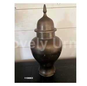 15 Jarra de latón pesado Vintage Mid-Century Urna de latón macizo con tapa Jar Urna para cenizas humanas con bolsa de terciopelo gratis - Product Image 1