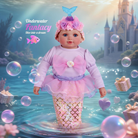Poupée sirène à corps souple Babeside pour filles, 17 pouces, design réaliste d'hiver, faible MOQ, vente en gros de poupées sirène pour bébés