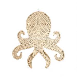 Decoración de Pared de Pulpo Natural Hecha a Mano, Tejida y Colgante para Cuarto de Bebé, Estilo Oceánico Suave, Decoración Ecológica para el Hogar - Product Image 2