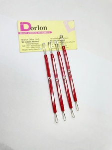 ชุดกำจัดสิวหัวดำสแตนเลสแบบพรีเมี่ยมเครื่องมือสำหรับขัดผิวหน้าสำหรับสปาที่บ้านสีดำ - Product Image 4