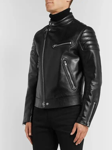 Veste de course moto en cuir haute technologie à col montant en toile enduite pour homme, nouvelle arrivée, best-seller, sur mesure - Product Image 3