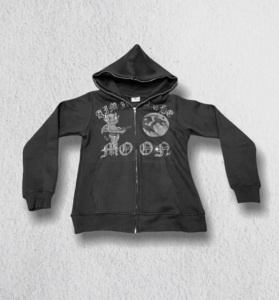 Sudadera con capucha de neopreno de poliéster de algodón liso suelto Unisex de gran tamaño para hombres - Product Image 2