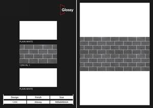 Carreaux de mur intérieur en porcelaine émaillée céramique de qualité supérieure 300x600mm épaisseur personnalisée salle de bain blanche - Product Image 3