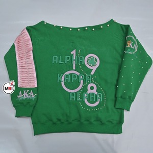 Sweatshirts brodés à manches longues pour femmes avec strass Oversized Crop Tops Female Rhinestone sweatshirt - Product Image 6