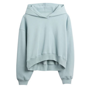 Sweat-shirt à capuche surdimensionné personnalisé en couleur unie pour femmes, en molleton 100% coton épais, pull décontracté pour le printemps et l'automne - Product Image 1
