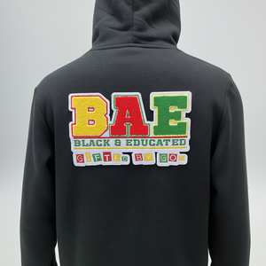 Custom Chenille Embroidery Letter <strong>Patch</strong> BAE Black and Educated <strong>Sew</strong> <strong>on</strong> Iron <strong>on</strong> Badge for Jackets Hoodies Bags Wholesale - Product Image 2
