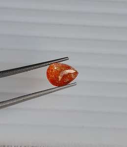 Haute Qualité Poire Forme Orange Étincelle Pierre De Soleil Multi Flocons Étincelant 7X10 MM Forme Poire 100% Naturel Orange Pierre De Soleil En Gros - Product Image 2