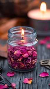 Vela Aromática de Cera de Soja con Aroma Navideño de Copo de Nieve Rojo en Frasco de Vidrio, Decoración Navideña para el Hogar, Aromaterapia, Regalo de Invierno, Larga Duración, Festiva - Product Image 2