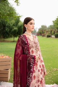 Negro pesado bordado césped algodón Palazzo Salwar Kameez personalizado sólido indio pakistaní musulmán mujeres Festival Botón de encaje - Product Image 2