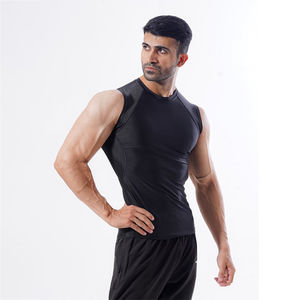 Venta al por mayor 100% algodón sin mangas gimnasio camisetas de alta calidad transpirable camisetas sin mangas para los hombres Casual Fitness culturismo hecho - Product Image 3