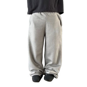 กางเกงวอร์มแฟชั่นฮิปฮอปกระดิ่งกางเกงสเวตเตอร์ผ้าคอตตอนผ้าเฟรนช์เทอร์รี่กางเกงทรงหลวมขาตรงของผู้ชายซักได้ - Product Image 2