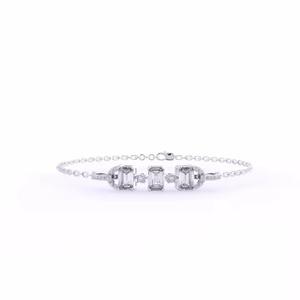 IGI Certificado de alta calidad Moissanite Tennis 925 Sterling White Gold 14K Pulsera Pulseras de tenis - Product Image 1