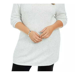 Robe tunique ample à ourlet incurvé pour femmes Karen Scott, taille plus, longueur genou, disponible en tailles XL, 2X, 3X et 5X - Product Image 3
