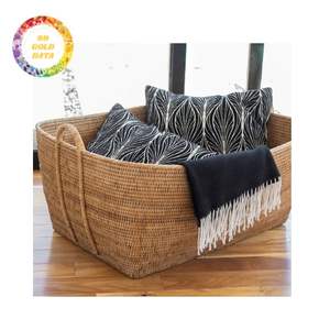 Venta caliente hecho a mano sala de estar Snack frutero cesta de verduras mimbre ratán Natural ecológico - Product Image 4