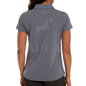 Capcan International's Fashion Women's Custom Color Summer Casual T-Shirts Transpirable para Polo Shirt Own Logo Print Knitted - Product Image 4