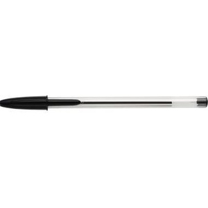 Bolígrafo BIC Cristal Original de 0.4 mm, Punta Negra, Cuerpo de Plástico Transparente, 100 Unidades por Paquete, Ancho de Escritura de 0.7 mm - Product Image 1