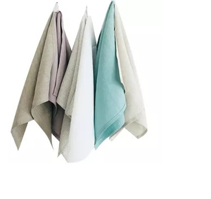 Juego de 2 paños de algodón puro 100% absorbentes en bucle, servilletas de cocina de colores surtidos, toallas para invitados, sostenibles de alta calidad - Product Image 1