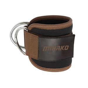 สายรัดข้อเท้าพร้อมห่วงรูปตัว D คู่เครื่องฝึกออกกำลังกายยิมยิมที่ออกแบบโลโก้ทำจากเหล็ก - Product Image 4