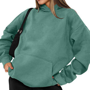 เสื้อกันหนาวมีฮู้ดสำหรับผู้หญิงเป็นมิตรกับสิ่งแวดล้อมพิมพ์ลายปักลายนูนเสื้อสตรีทแวร์โอเวอร์ไซส์ทำจากผ้าฝ้ายหรูหรากำหนด400gsm เองได้ - Product Image 3