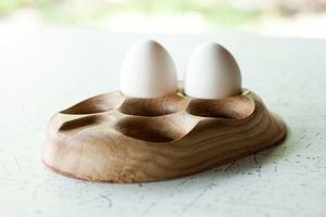 Rustic Wooden <b>Egg</b> Rack With Vintage Look Ideal For Farmhouse <b>Decor</b> And Daily Use In Modern Kitchen Spaces - Product Image 5