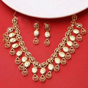 Venta al por mayor moderno turco moda ortodoxa religiosa chapado en oro conjunto de joyería de latón 14K 18K 24K collares de boda de las mujeres - Product Image 1