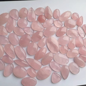 Quartz rose très rare Quartz rose cabochon pierre Quartz rose pierres précieuses en vrac lot de bijoux pierres précieuses polies pour la vente en gros - Product Image 3