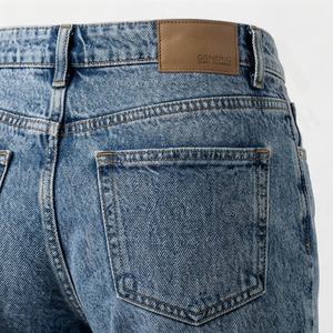 Ecoparty Women New Fashion Solid Wide Leg Jeans High Full Length <b>Trousers</b> <b>Belt</b> Loose Stitching Washable Denim Pants Breathable - Product Image 5