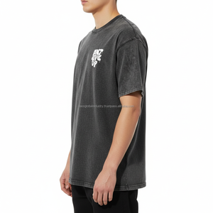 Chemises de smoking pour hommes à épaules tombantes, coupe oversize, 100% coton satiné tricoté, décontractées d'été, sans col, respirantes, séchage rapide, personnalisables - Product Image 3