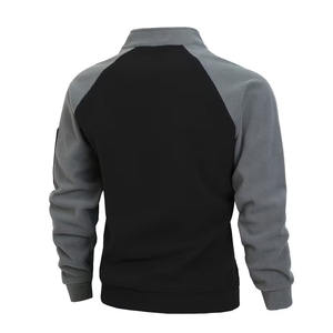 Wholesale Plus Size Men's quarter zip <b>top</b> <b>Coat</b> European Size Slim Fit Stand Collar Long Sleeve Pullover Personalized - Product Image 2