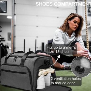 Mess Sports Custom Men Women Small Fitness Workout Gym <b>Bags</b> & Sports Duffle <b>Bag</b> with Shoes Compartment Nylon <b>30L</b>-40L Capacity - Product Image 5