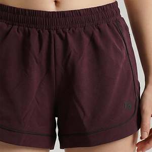 Element Korean Style High-Waist Shorts in Maroon XS Size Breathable Spandex & Polyester Customizable Logo Pattern <b>Bow</b> Decoration - Product Image 4