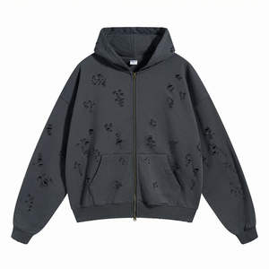 Conjunto Deportivo de Dos Piezas con Capucha de Forro Polar Bordado Sólido Extra Grande Hecho a Medida para Hombre, Ecológico, Transpirable, de Secado Rápido, Unisex - Product Image 2