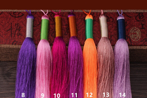 Borlas sedosas hechas a mano con pequeños bucles dorados resistentes a las arrugas borlas sedosas gorra de oro de alta calidad Mala joyería borlas Ronpex - Product Image 3