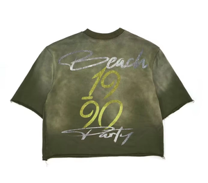 T-shirt graphique délavé sur mesure pour homme OEM 2026, style streetwear, coupe ample, vintage, délavé à l'acide, épaules tombantes - Product Image 3