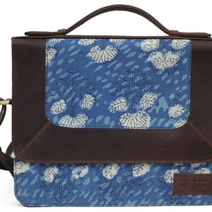 Sac de messager à bandoulière en cuir de toile unisexe élégant Chaînes de fleurs perlées Plusieurs compartiments intérieurs pour une utilisation en extérieur - Product Image 1