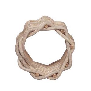 Anneau de serviette en bambou et rotin artisanal pour décoration de table de mariage et de fête, design royal - Product Image 1