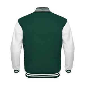 Dernière veste universitaire pour homme de qualité supérieure avec logo personnalisé, col montant, teinture unie, respirante et coupe-vent, veste d'hiver - Product Image 2