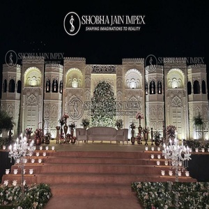 Scène de mariage à deux étages à fleurs blanches - Product Image 4