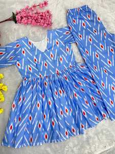 Kediyu Palazzo คู่ผ้าคอตตอนเนื้อนุ่มพิมพ์ลายดิจิตอลสำหรับผู้หญิงอินเดียสไตล์ลำลอง - Product Image 4