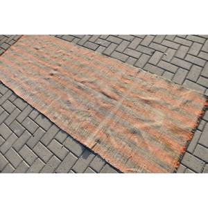 Alfombra de lana gris naranja clásica 2,9 X 8.3ft Diseño turco vintage Patchwork Rectángulo Sala de estar Alfombra Látex Nueva alfombra Pasillo - Product Image 4